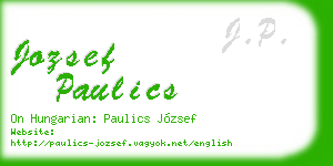 jozsef paulics business card