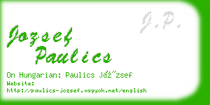 jozsef paulics business card